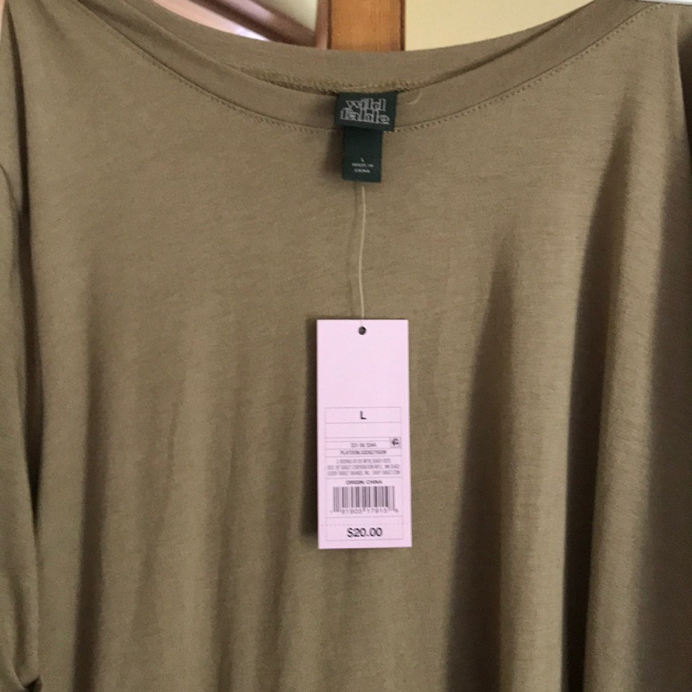 Olive colored dress size L from target new w tags